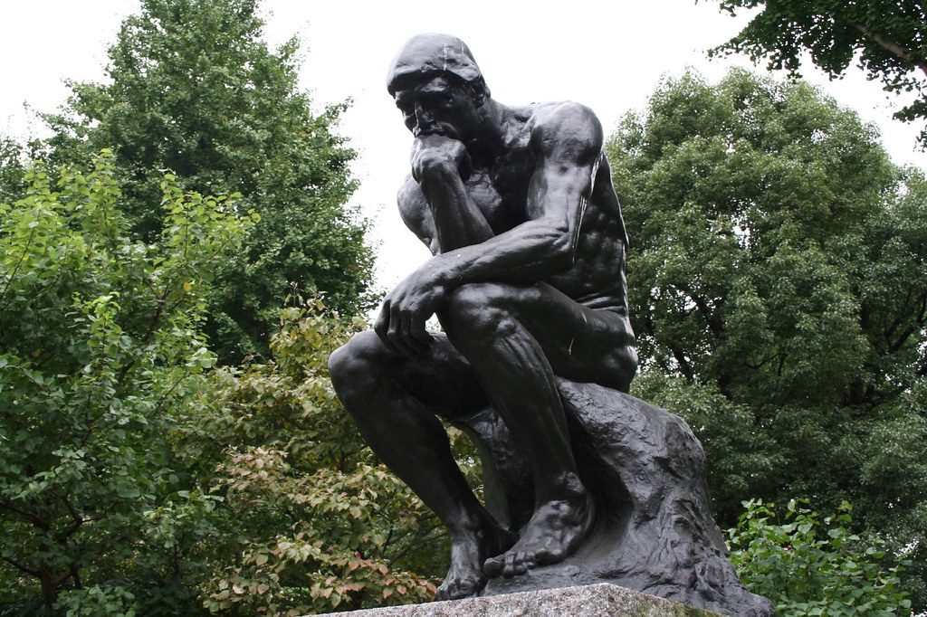 Auguste Rodin's The Thinker.