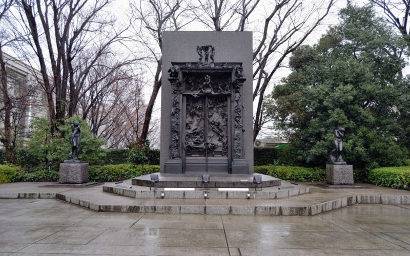 Auguste Rodin's The Gate of Hell outside The National Museum of Western Art in Ueno, Tokyo.