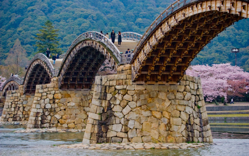 Kintaikyo Bridge in Yamaguchi, Japan.