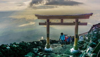 Mount Fuji in Yamanashi Prefecture, Japan.