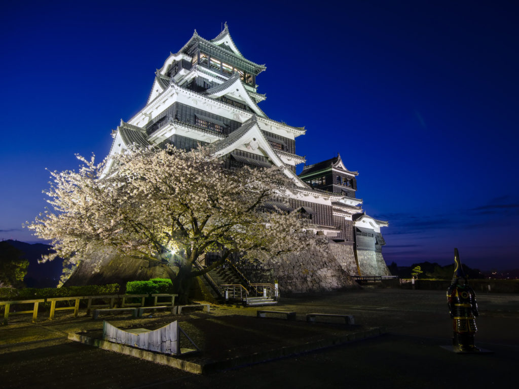 Kumamoto Castle in Kumamoto, Japan.
