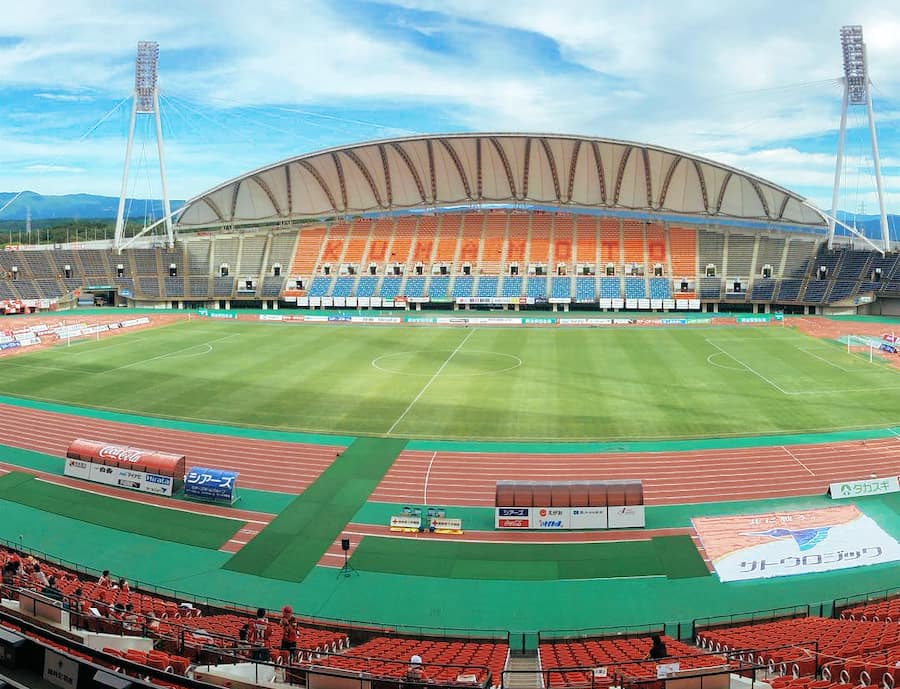 Kumamoto Stadium is a venue for the 2019 Rugby World Cup in Kumamoto Prefecture Japan
