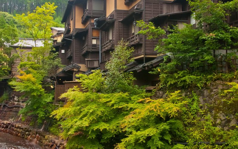Traditional onsen village, Kurokawa, Kumamoto Prefecture, Kyushu, Japan