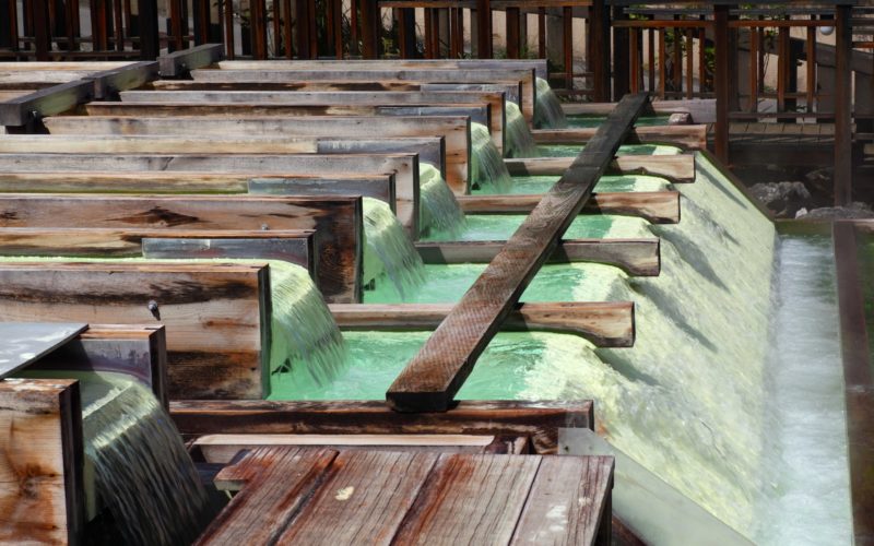 Kusatsu hot spring in Japan