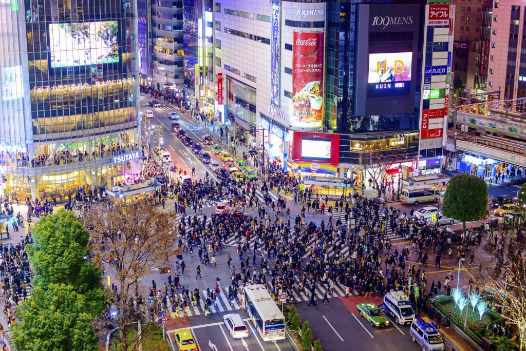 Shibuya Crossing in Tokyo, Japan