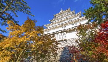 Shimabara Castle in Shimabara, Nagasaki, Japan.