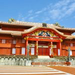 The Shuri Castle in Okinawa, Japan was a capital of Ryukyu kingdom.