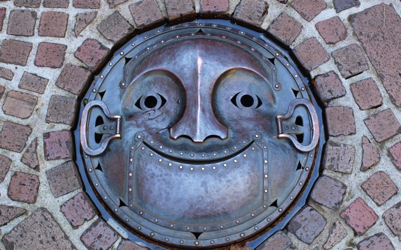 Manhole cover in Ghibli museum, Tokyo-Japan.
