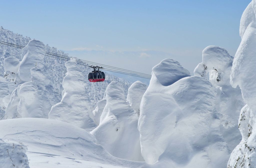 Zao onsen snow